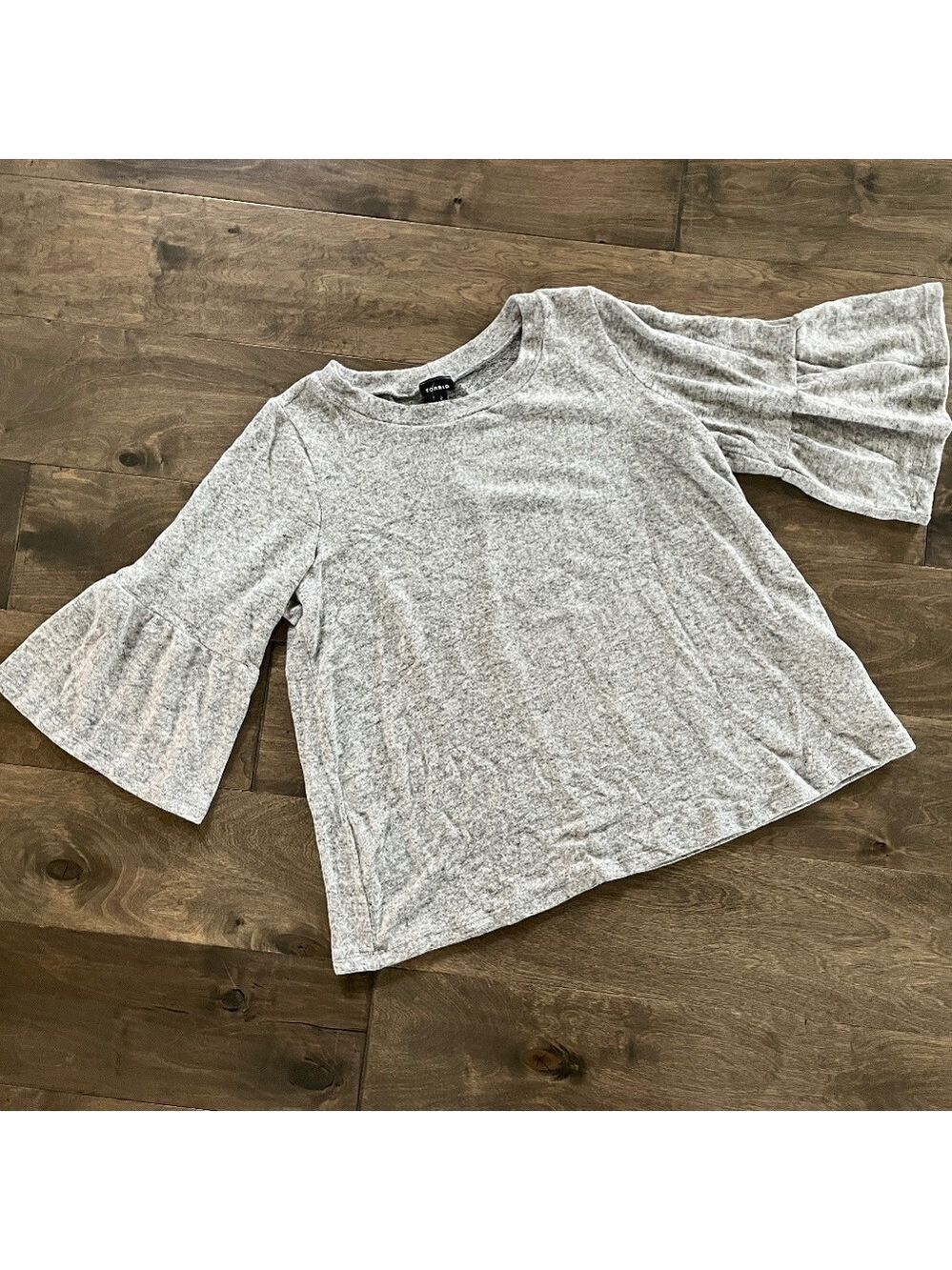 Torrid Gray Ladder Sleeve Pullover